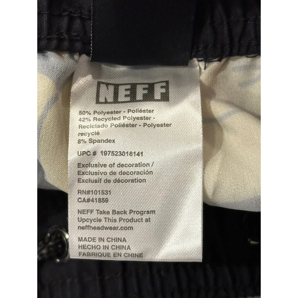 Neff Mens Black Rubber Duck Print Swim Trunks Recycled Board Shorts